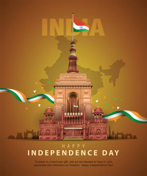 15th august happy independence day India 80 years logo greetings. abstract vector illustration design.