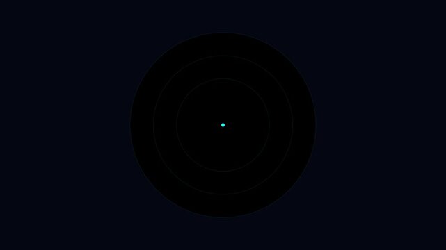 Digital radar screen scanning interface with pulsing sonar waves and target detection animation 4k