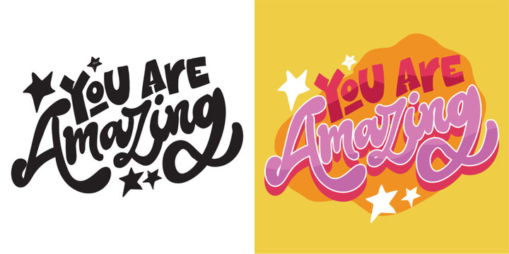 Lettering hand drawn for t-shirt design, mug print, bag print, clothes fashion. 100% hand drawn vector image.
