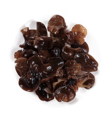 Wild Black Wood Ear Mushrooms Fresh Fungus Ingredient for Asian Cooking © DoThi