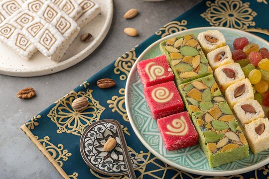 Egyptian nougat sweets (Halawet Al-Mawlid)