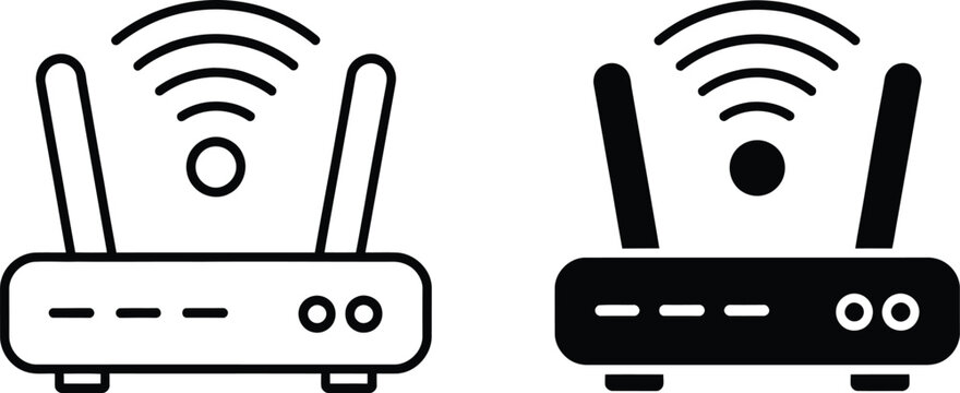 Wifi signal router device vector illustration
