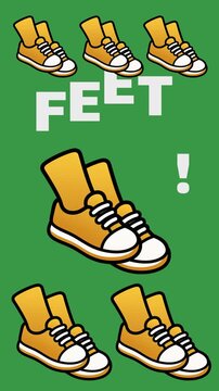 Dynamic vertical stomp your feet animation designed to rally fans and encourage audience participation on stadium and sports arena video scoreboards. 15271  