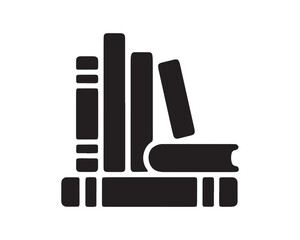 Stack of books forming an abstract letter b silhouette © PixemIn