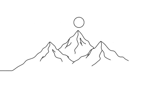 Minimalist black line drawing on plain white surface.