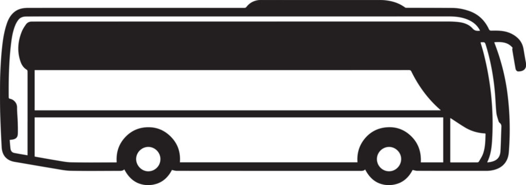 Vector icon of a modern tour bus side view us midterm elections