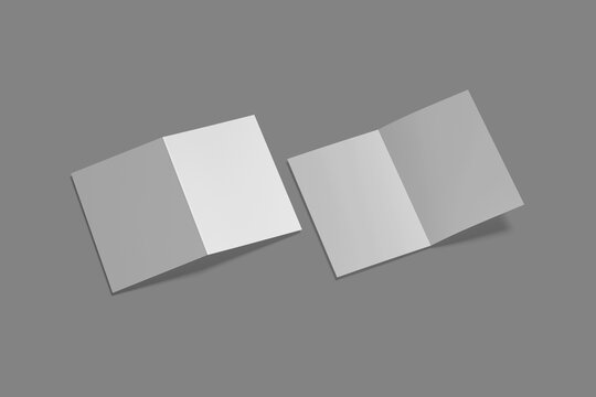Minimalist A5 Bifold Brochure Mockup in Industrial Style