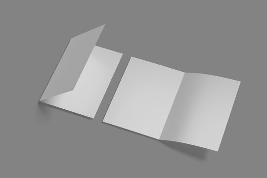 Minimalist A5 Bifold Brochure Mockup in Industrial Style