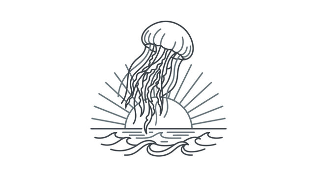 Jellyfish in the ocean water.
