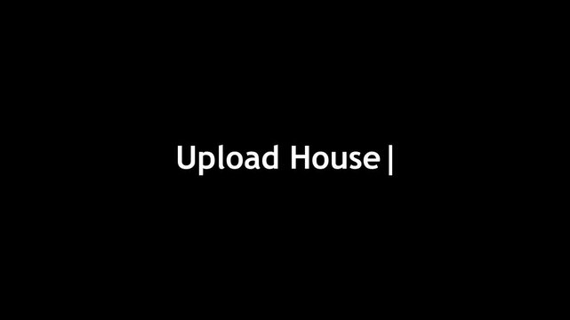 upload house Text Logo on Black Background &ndash; Modern Minimal Typography Design