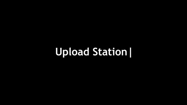 upload station Text Logo on Black Background &ndash; Modern Minimal Typography Design