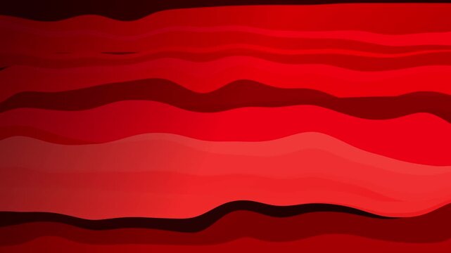 Abstract Red Waves flowing smoothly in dark background with cinematic light shifts creating motion