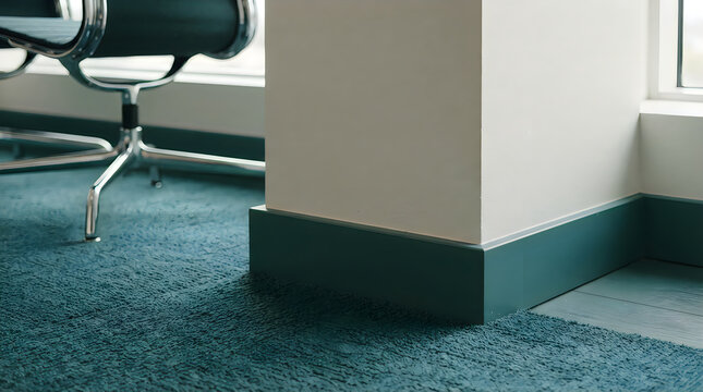 Office chair with wheels under a desk in a workspace