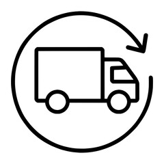 Fototapeta premium Continuous Delivery Line Icon