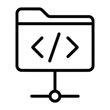 Code Repository Line Icon
