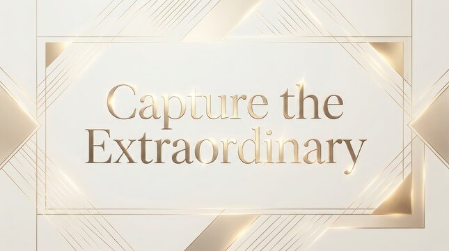 Elegant minimalist background design for world photography day featuring the inspiring phrase capture the extraordinary in sophisticated typography for creative social media posts