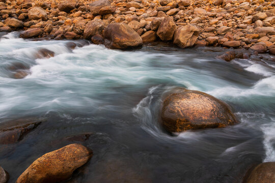 River bed of Joldhaka river, Jhalong - Dooars , north bengal - West Bengal, India