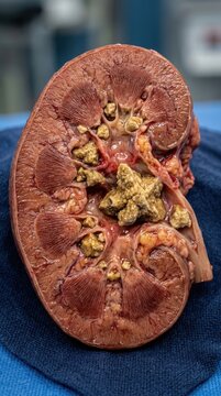Renal calculus development: kidney stone, pain symptom, urinary problem, organ discomfort, crystal formation, urolithiasis condition, medical complication, internal obstruction, health issue.
