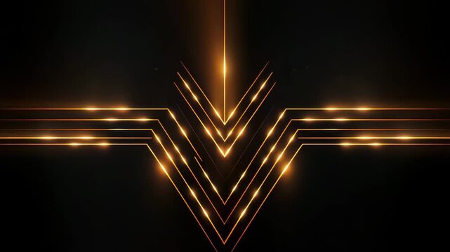 Golden Geometric Light Pattern for Luxury Business Background