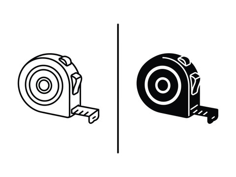 Tape Measure Tool Icon  Design 