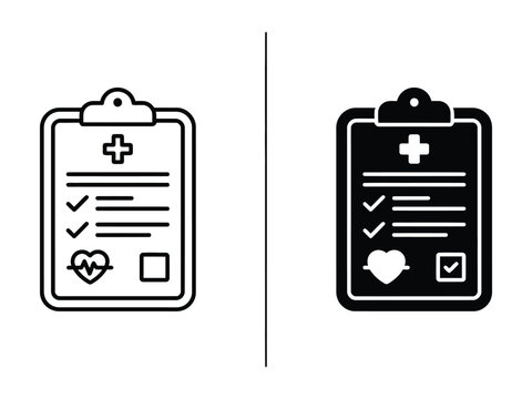 Medical Checklist Clipboard Icon  Design 