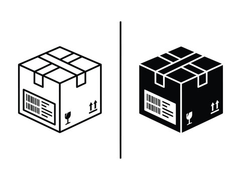 Shipping Cardboard Package Box Icon