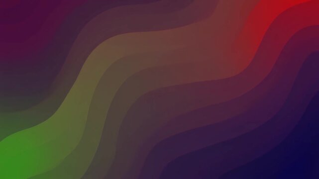 Abstract Motion Background Featuring Smooth Flowing Colorful Wavy Stripes