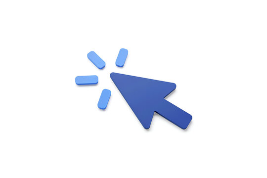 Interactive computer cursor clicking icon with technology interface computer internet navigation isolated