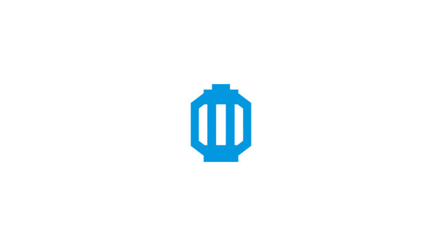 Blue lantern pillar architectural beacon logo icon