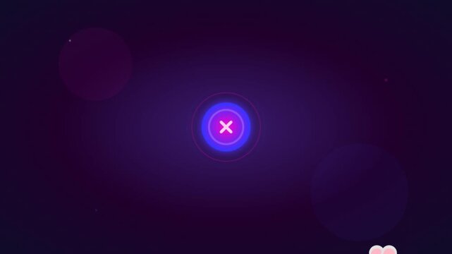 Cartoon cat paw tapping a digital interface button with neon glowing light