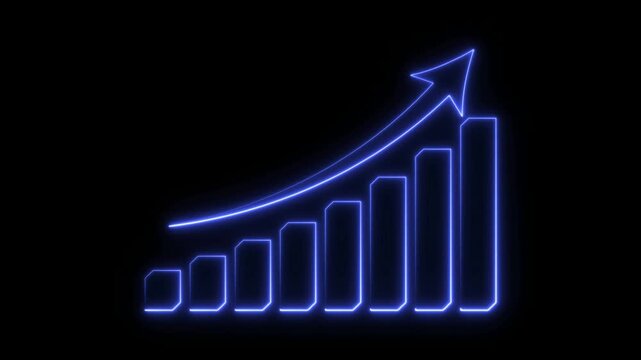 Business graph growth concept in allusive graph chart showing marketing sales profit increasing to future target. Excellent financial status of corporate business going up.