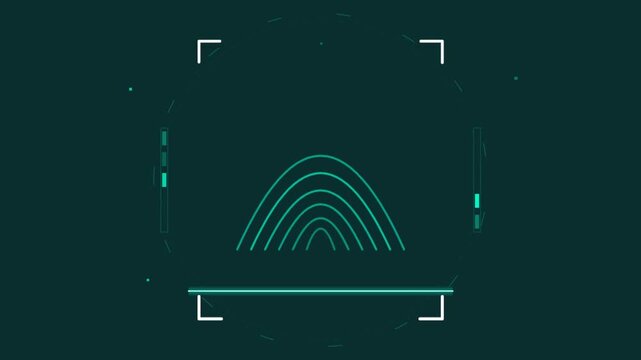 Digital fingerprint identification scanning interface with light beam