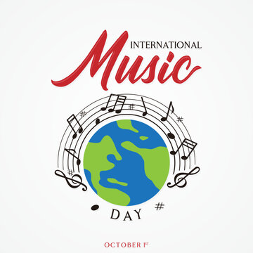 Colorful International Music Day for music event background