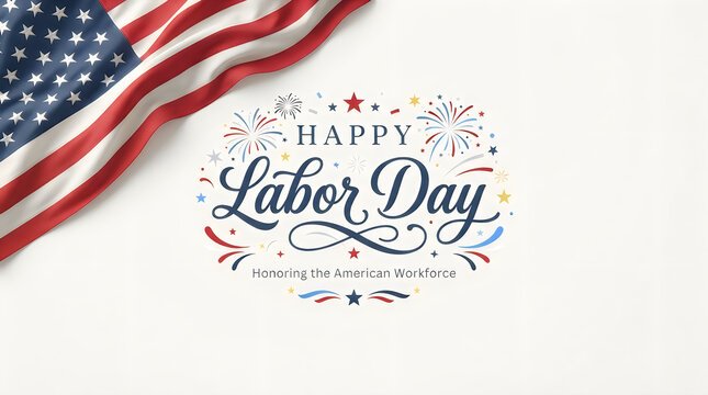 American flag labor day graphic patriotic usa design for holiday celebrations and american pride