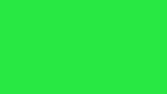 Digital squares emerging from abstract light with green screen background during data transition