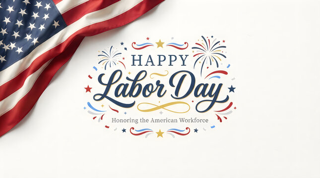American flag labor day graphic patriotic usa holiday design for celebrations and marketing