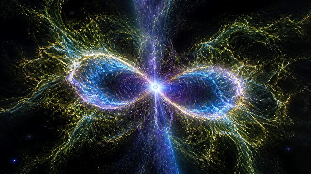 Planetary nebula with butterfly shape, dying star and stellar evolution cosmic beauty