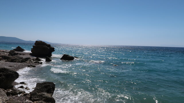 waves and rocks