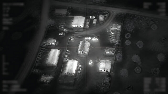 Dark command center with multiple monitors, cyber operations and network warfare