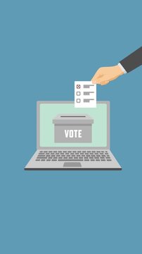 online election voting video animation vertical concept
