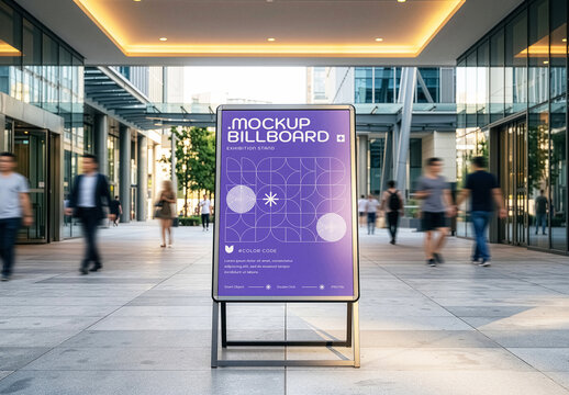 Business Exhibition Billboard Stand Mockup