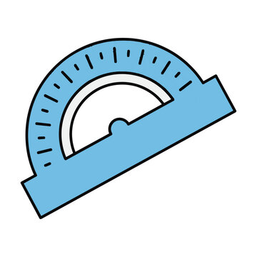 minimalist protractor icon on a white background mathematical tool concept