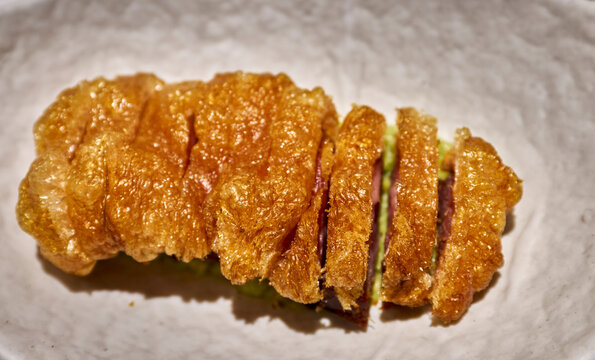 Close-up of Crispy Torrezno Traditional Spanish Snack