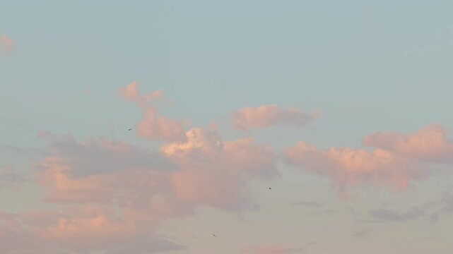 Curious clouds in the sky in almost night