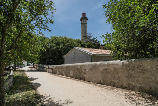 Phare des Balines on the iland Ile de Re on the french atlantic coast