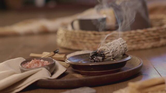 Burning sage stick