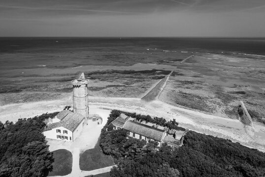 Phare des Balines on the iland Ile de Re on the french atlantic coast