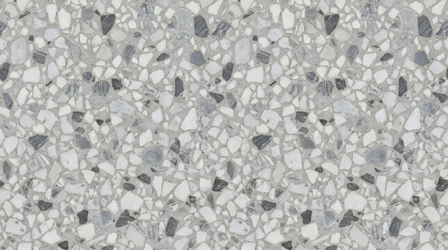 Grey terrazzo stone pattern texture