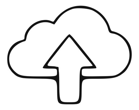 Digital transformation line icon. Artificial intelligence technology and automation outline concept symbol.