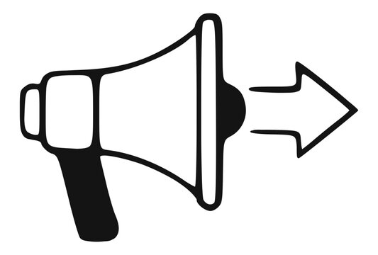 Marketing broadcast line icon. Artificial intelligence technology and automation outline concept symbol.